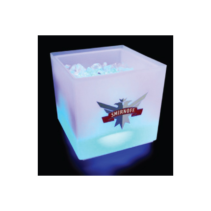 Custom made ice bucket met LED verlichting - Topgiving